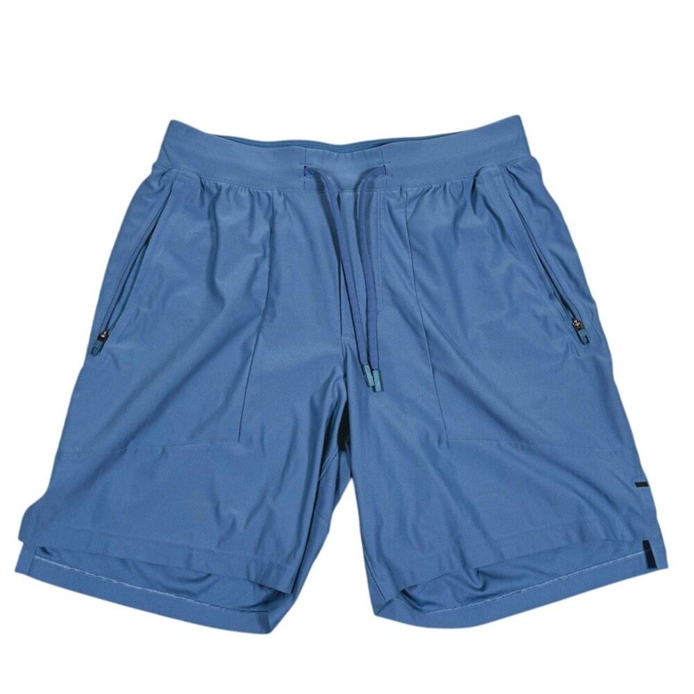 Lululemon Mens License to Train Linerless Shorts 7" Size S Blue Gym Workout Run